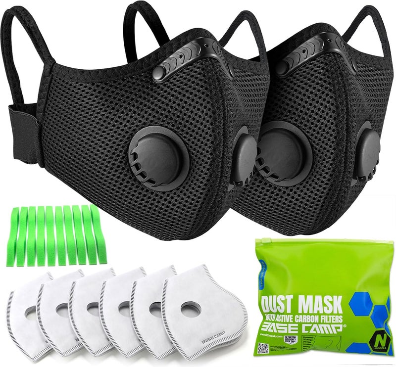 BASECAMP Prolonged Comfort M Plus Dust Mask, Reusable Respirator Mask with Filter for Woodworking Landscaping Dust Pollen - Image 1